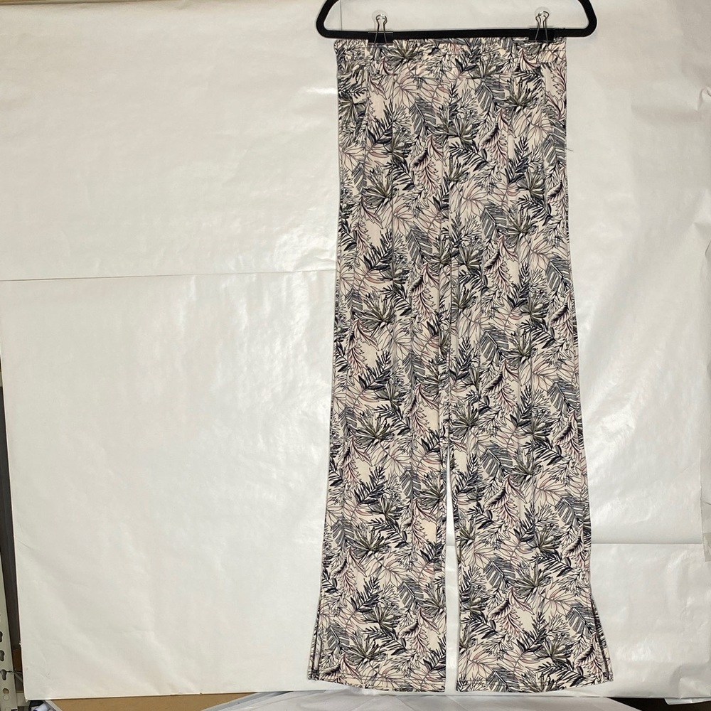 Wide-Leg Palm Print Jumpsuit - Pink/Black
